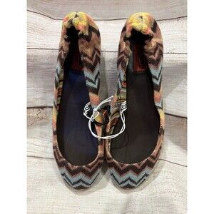 MISSONI FOR TARGET GIRLS MULTI-COLOR BALLET FLAT SLIP ON FLATS - SIZE 2
